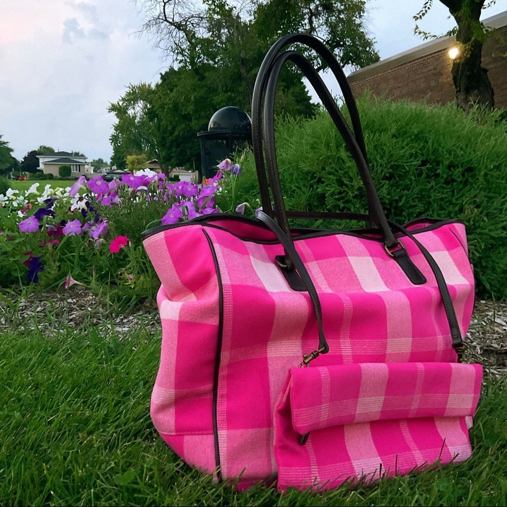 💖🫧Bubblegum Plaid Relativity Tote & Wristlet🫧💖